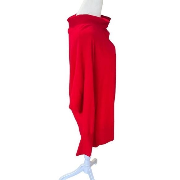 Club Monaco Red Tinashe Cowl Neck Cold Shoulder Tie Sweater NWT - Picture 11 of 14